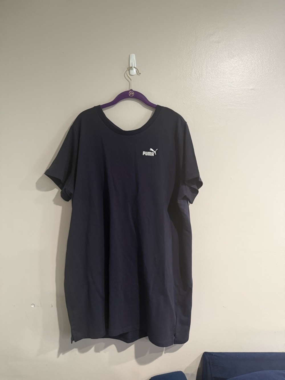 PUMA Woman’s Navy Short-Sleeve Logo T-shirt Dress